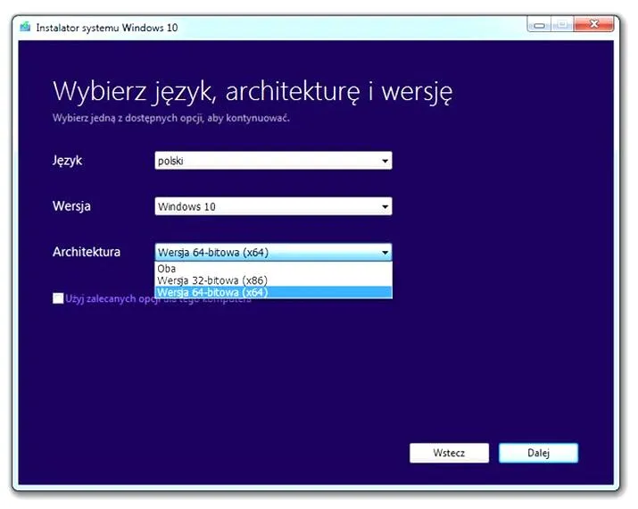 Bootowalny pendrive Windows 10