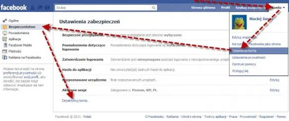 Dezaktywacja konta Facebook