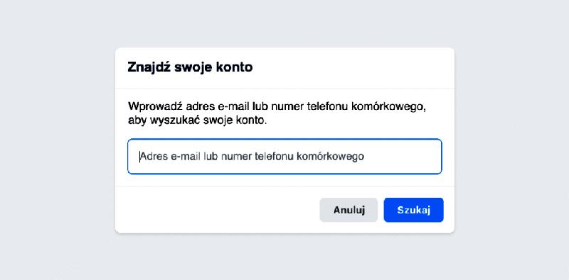 Hakowanie konta Facebook