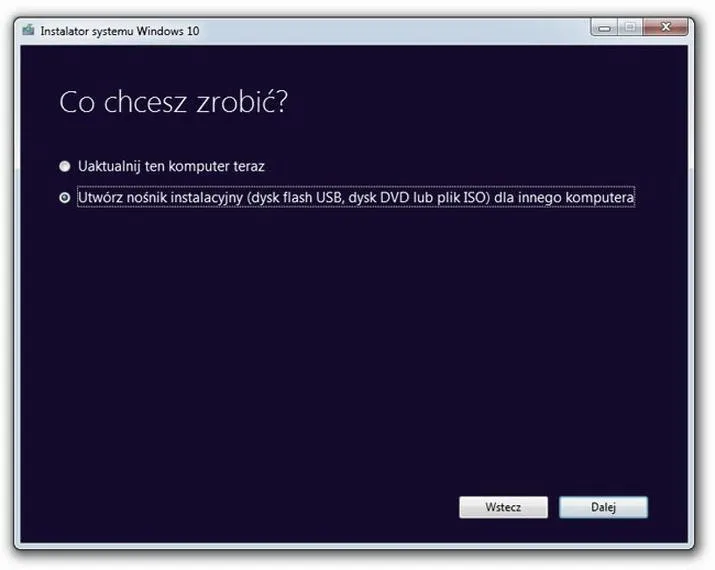 Instalacja Windows 10