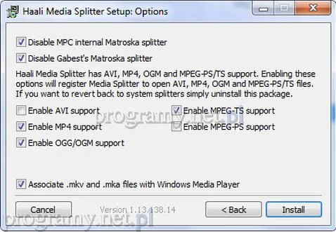 Jak działa Haali Media Splitter