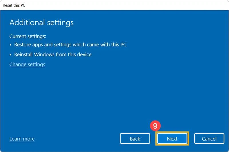Przywracanie ustawień fabrycznych Windows 10