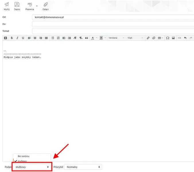 Stylizacja podpisu w HTML
