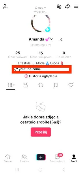 Wymagania do linku TikTok