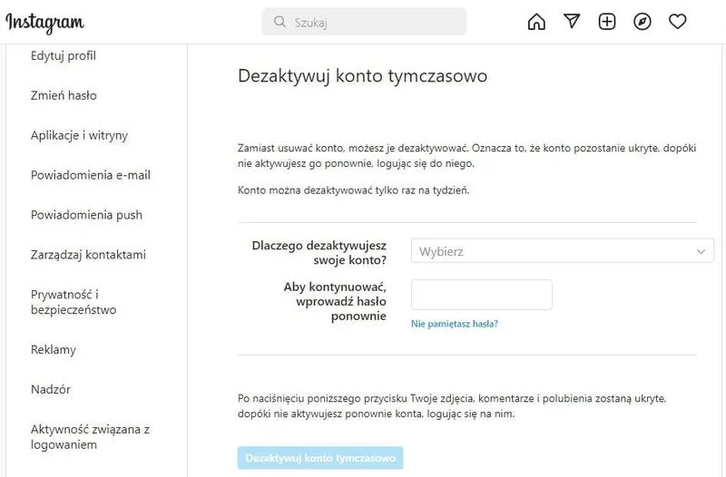 Zalety i wady dezaktywacji IG